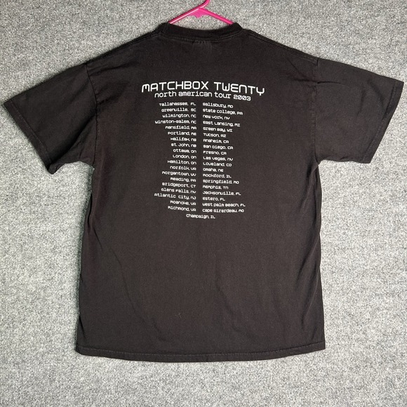 Vintage Matchbox Twenty 2003‎ Tour T-shirt Adult Size Large Black Music Band - Picture 2 of 7